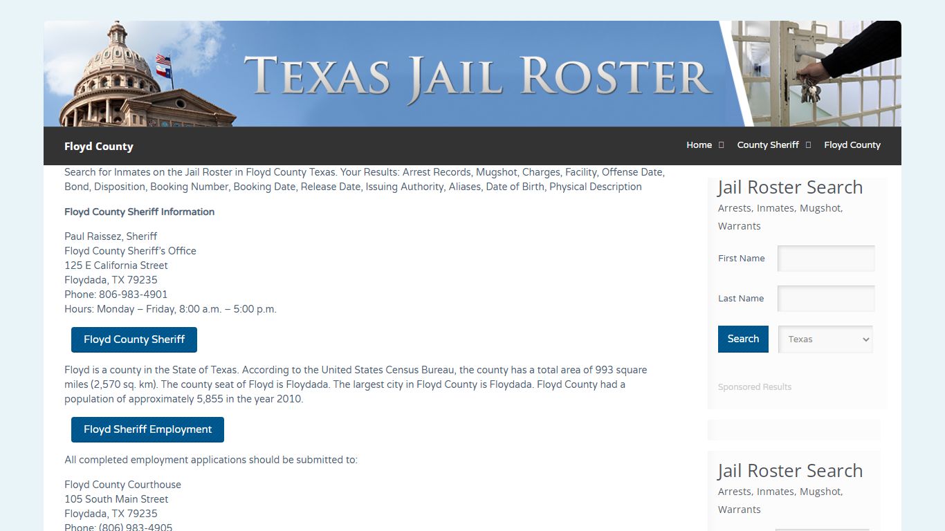 Floyd County | Jail Roster Search